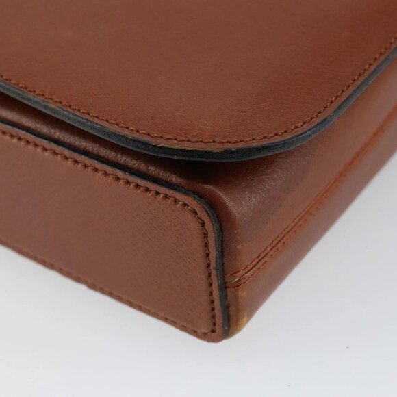 Christian Dior Shoulder Bag Leather Brown Gold - Picture 11 of 16